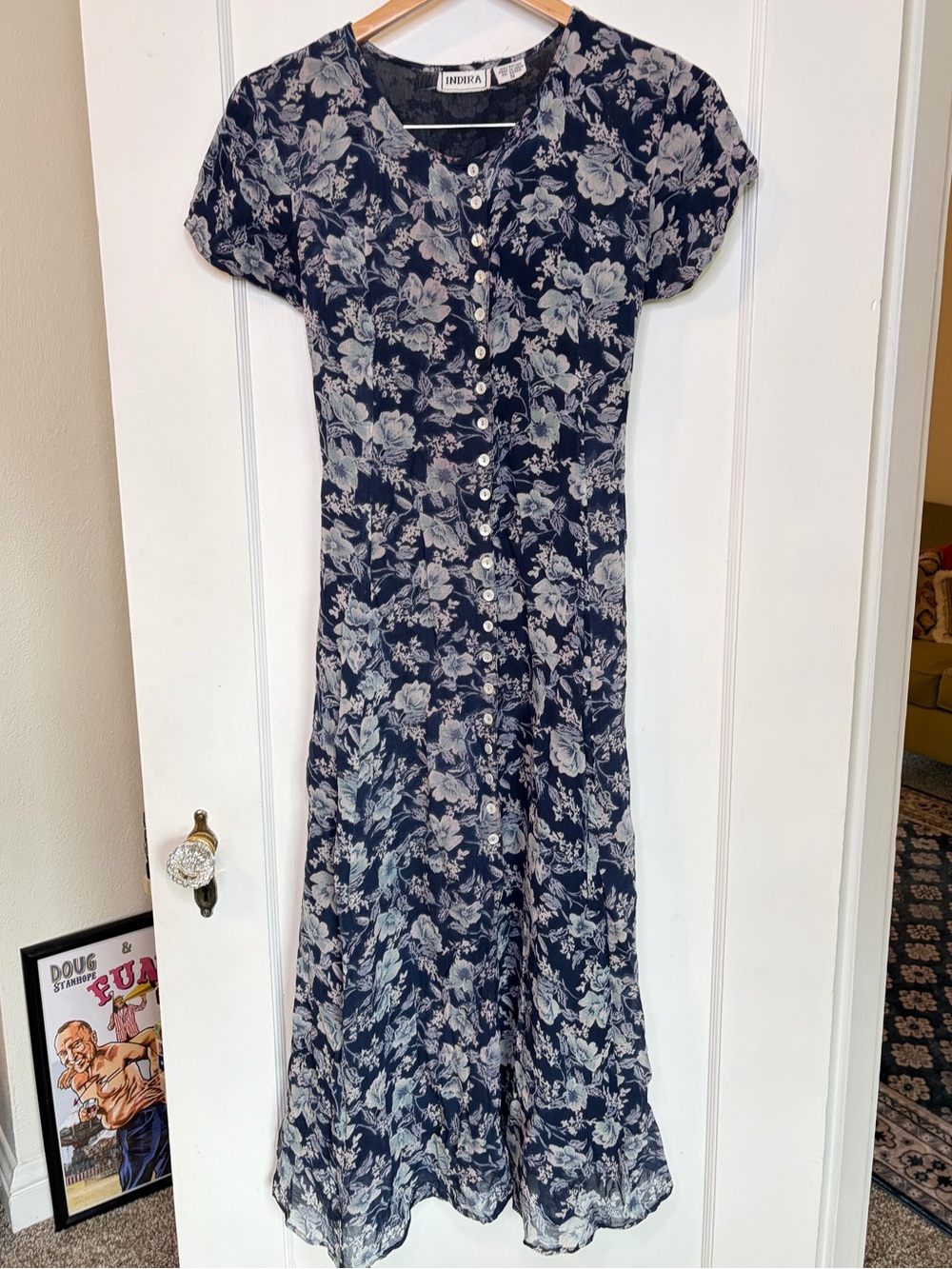 Vintage Indira Floral Maxi Dress Women’s small